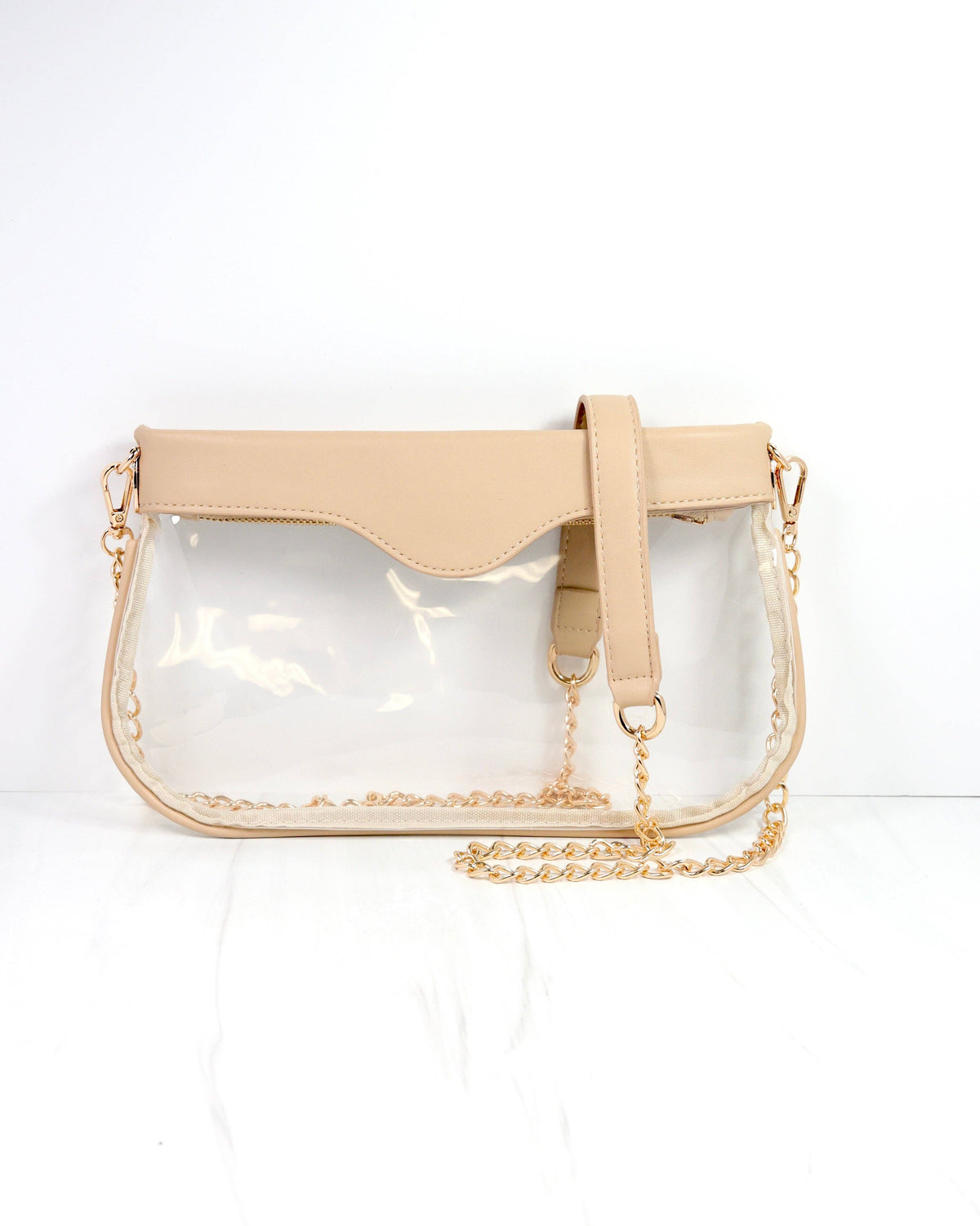 Madi Clear Crossbody NUDE