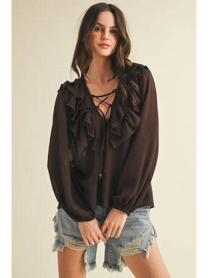 Marietta Blouse (chocolate)