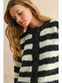 Boucle Striped Cardigan
