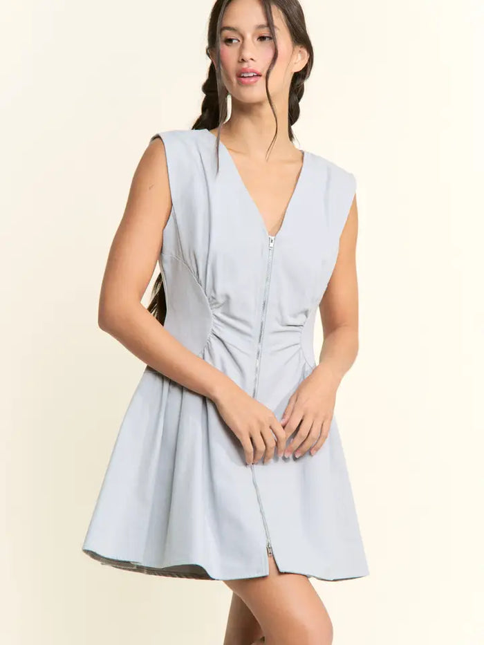 allegra mini dress Allegra Ruched Mini Dress