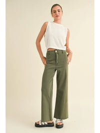 Marine Fit Wide Leg Pants (fade olive)