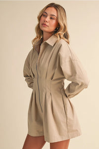 Sanders Pleated Romper