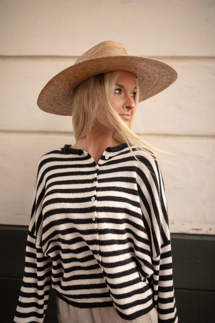 BEST SELLER The Piper Cardigan (black striped)