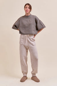 Eleanor Sweater Top (charcoal brown)