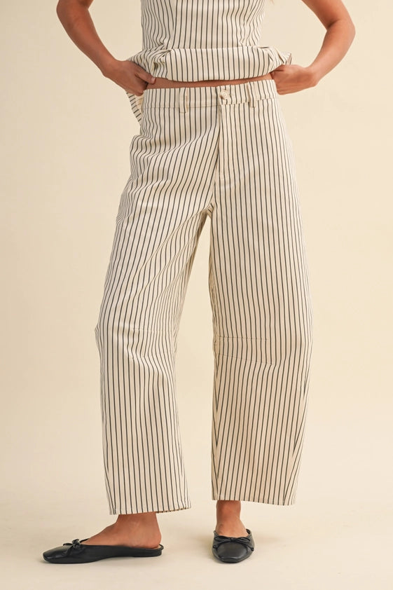 Lola Striped Barrel Pants