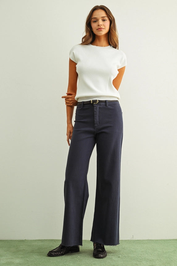Marine Fit Wide Leg Pants (navy) - GEORGE-MARY'S