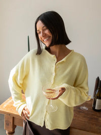 PREORDR BEST SELLER The Piper Cardigan (butter) - GEORGE-MARY'S