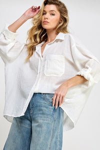 BEST SELLER Fair Weather Blouse (white) - GEORGE-MARY'S