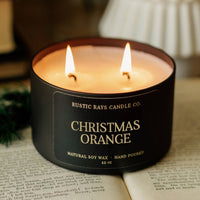 Christmas Orange Winter Soy Candle - 12oz Double Wick - Gift