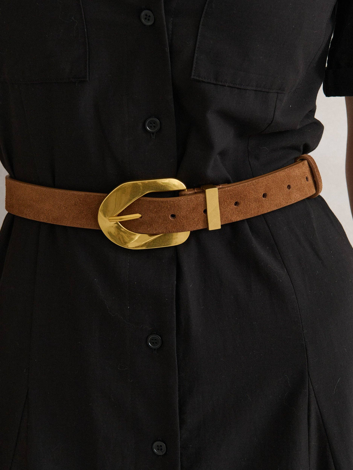 Genuine Suede Chain Buckle Belt - GEORGE-MARY'S