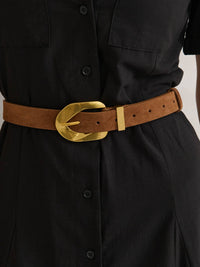 Genuine Suede Chain Buckle Belt - GEORGE-MARY'S