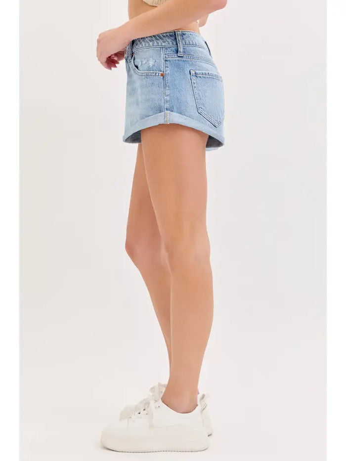 Krewes Cuffed Denim Shorts - GEORGE-MARY'S