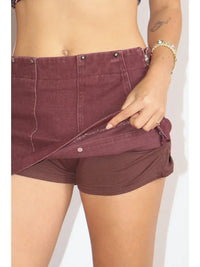 Washed Burgundy Skort - GEORGE-MARY'S