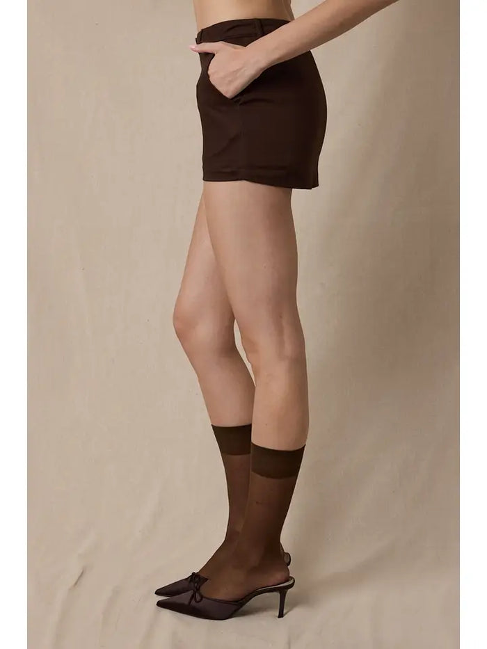 Minimalist Mini Skort (chocolate)
