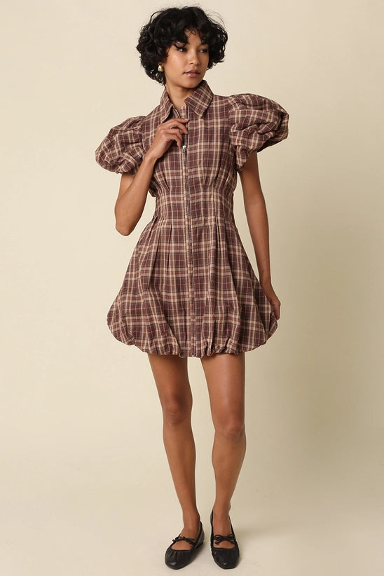 Jean Plaid Mini Dress