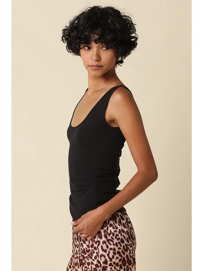 Townes Rib Tank( black) - GEORGE-MARY'S