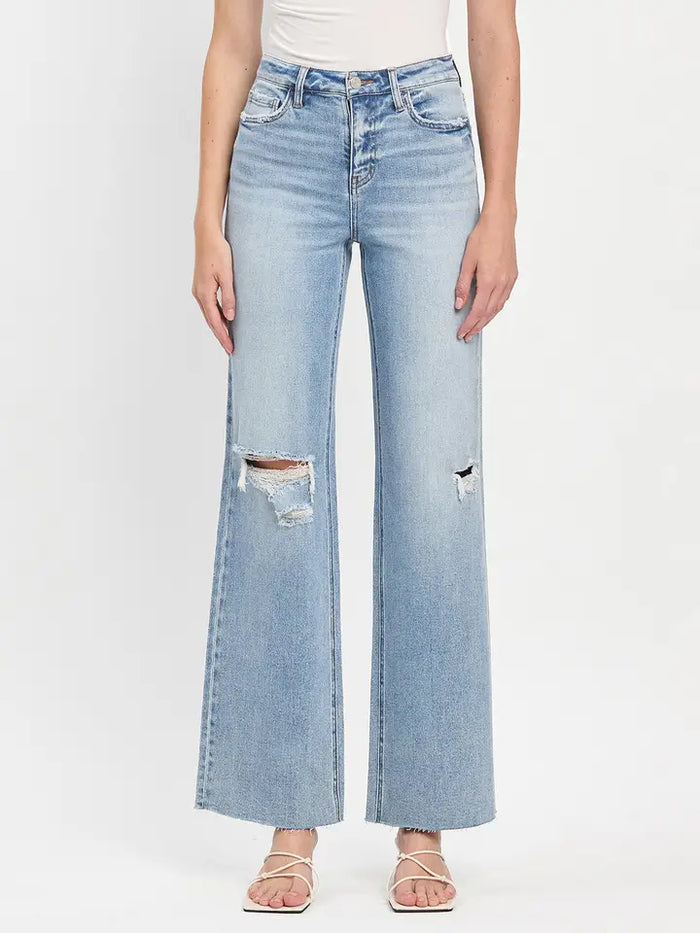 Cult Distressed Wide Leg Denim