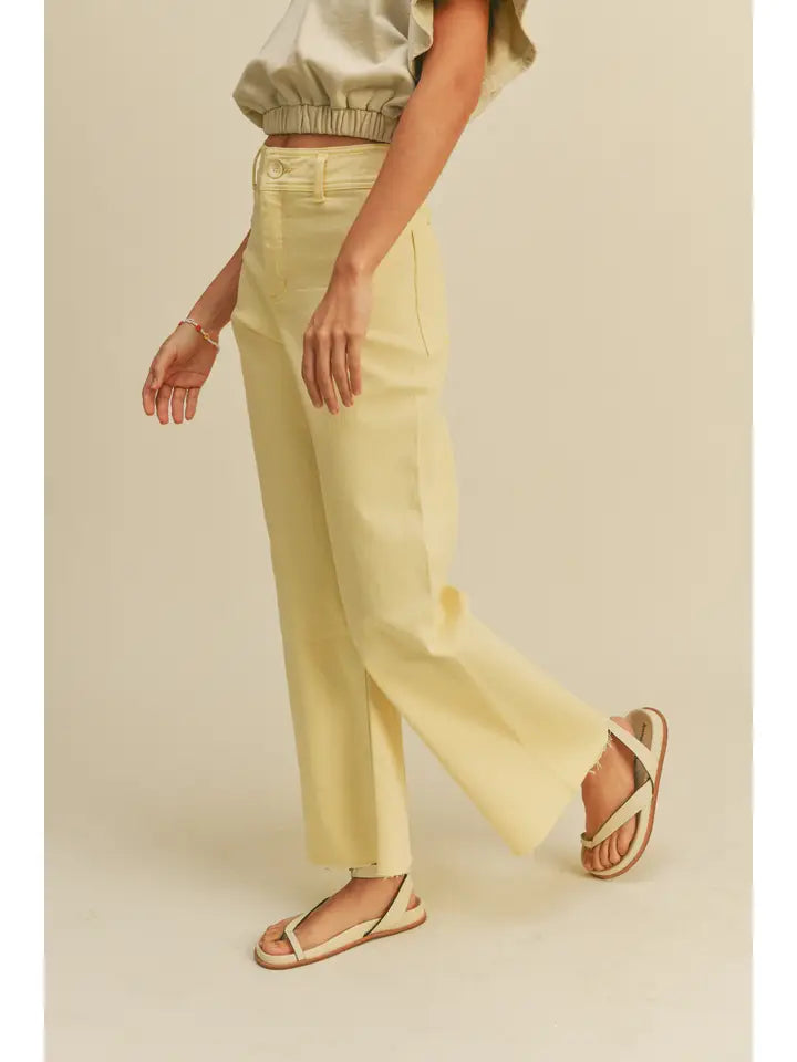 Marine Fit Wide Leg Pants (banana) - GEORGE-MARY'S
