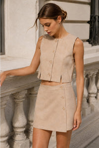 Frances Faux Suede Skort