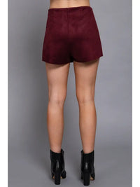 Suede Skort (maroon)