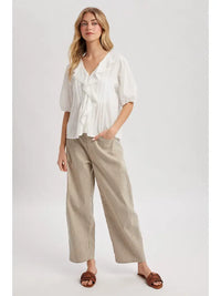 Louise Ruffled Top (ivory) - GEORGE-MARY'S