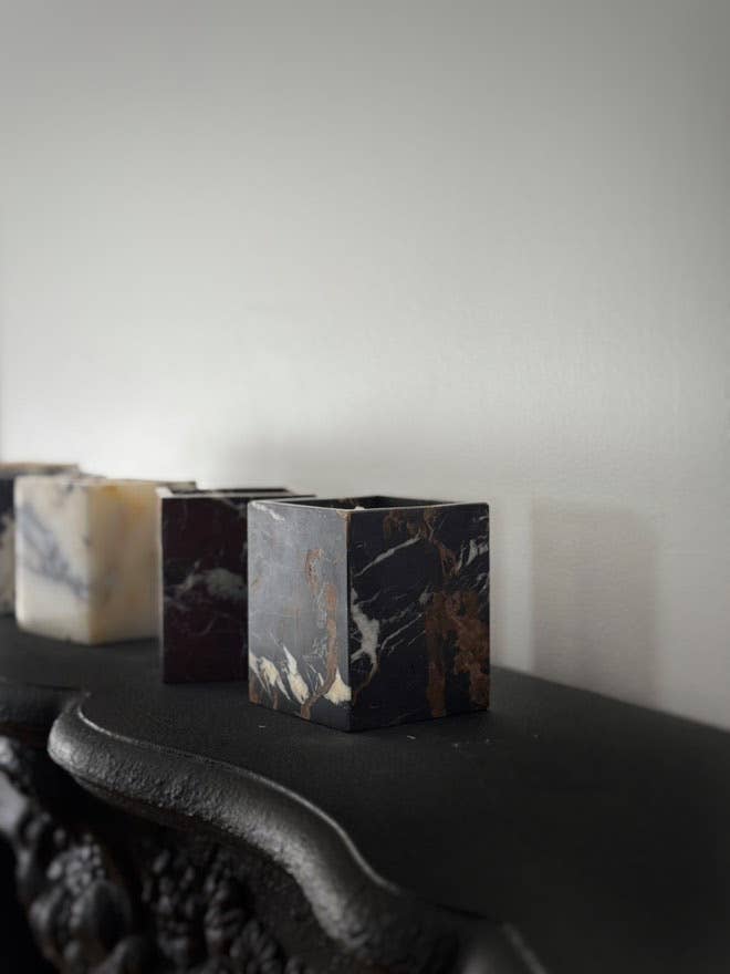 Nero Portoro Marble Candle