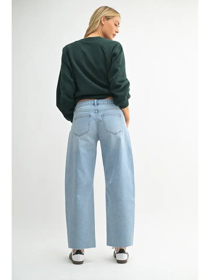 Mid-Rise Barrel Jeans
