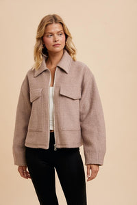 Wool Boucle Jacket (fawn)