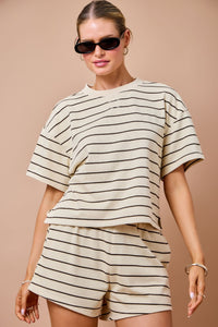Darby Striped Shorts (ivory)