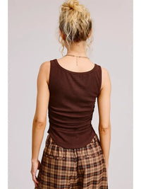 Rory Ruched Tank (chocolate)