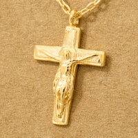Gold Dipped Crucifix Cross Pendant Necklace - GEORGE-MARY'S