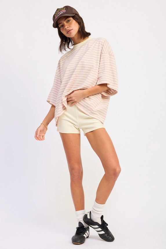 Park Oversized Tee (pink/ivory)