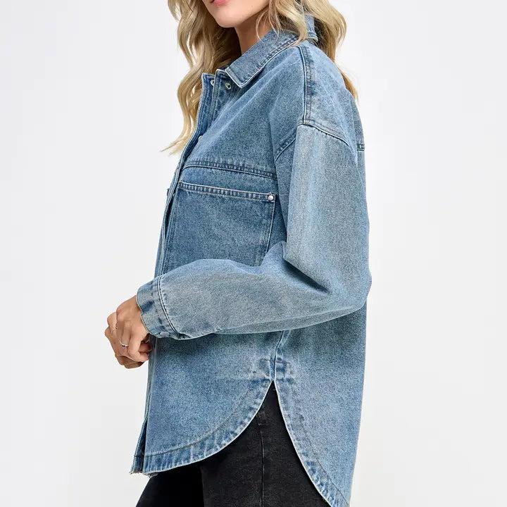 Oversized Denim Shacket