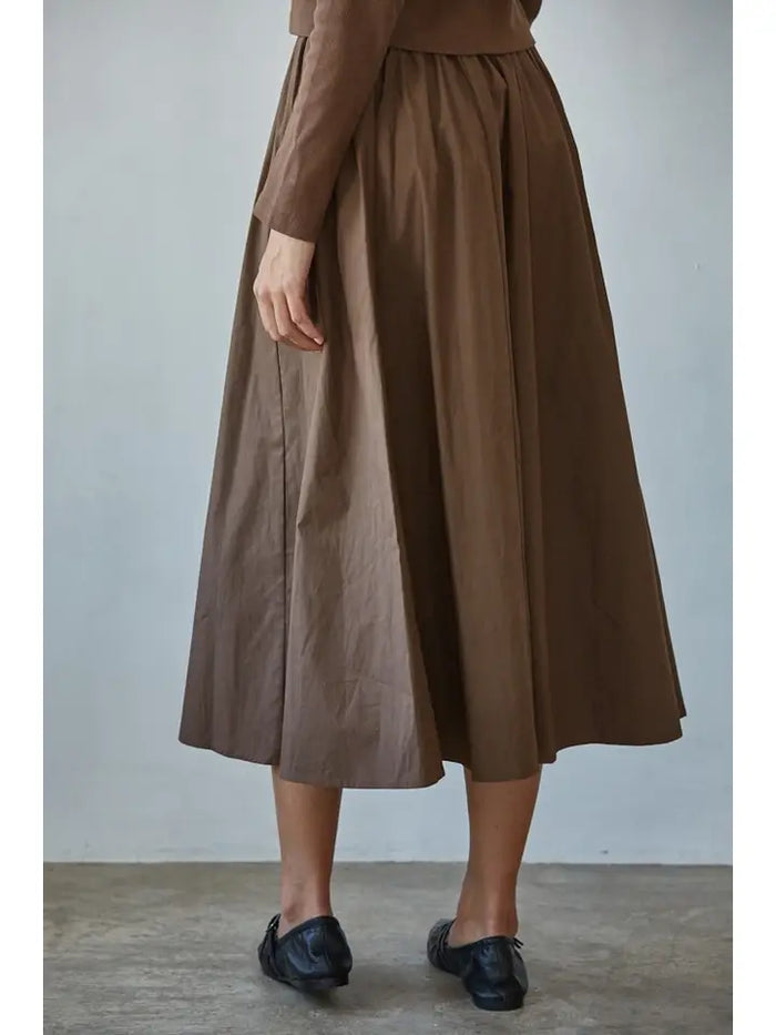 Baker Midi Skirt (brown)