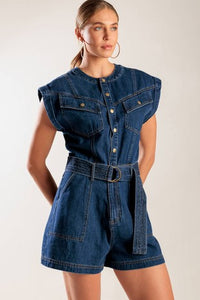 Faith Denim Romper