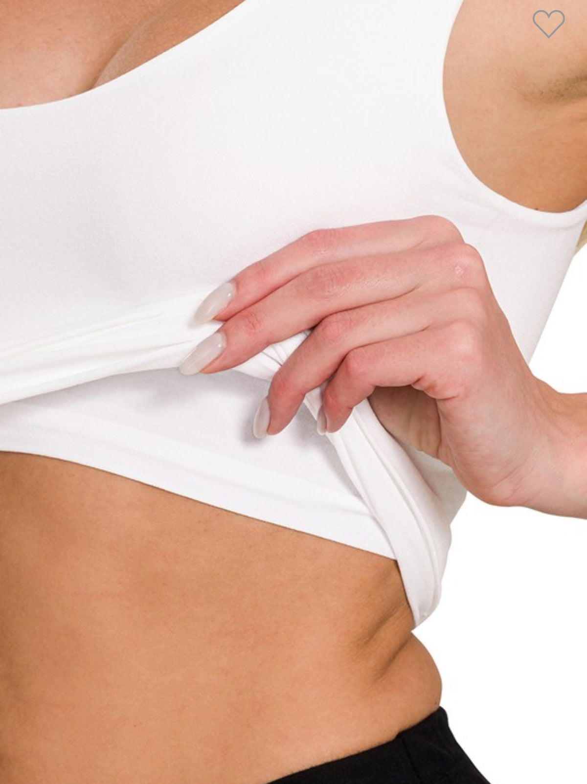 Seamless U-Neck Tank (white) - GEORGE-MARY'S