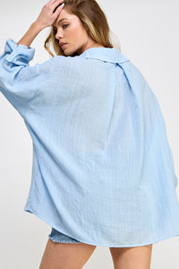 BEST SELLER Fair Weather Blouse (blue) - GEORGE-MARY'S
