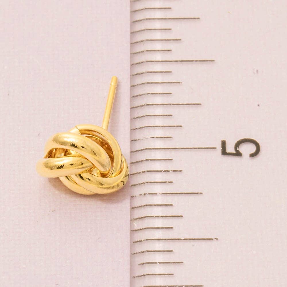 Metallic Knot Stud Earrings