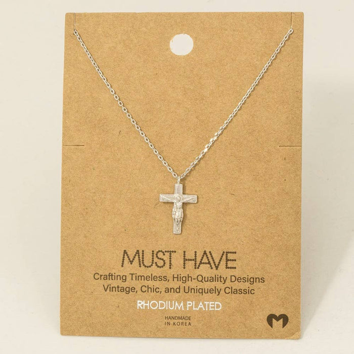 Gold Dipped Crucifix Cross Pendant Necklace - GEORGE-MARY'S