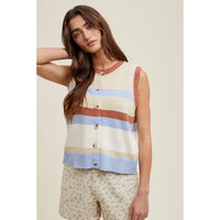Stone Sky Stripe Vest