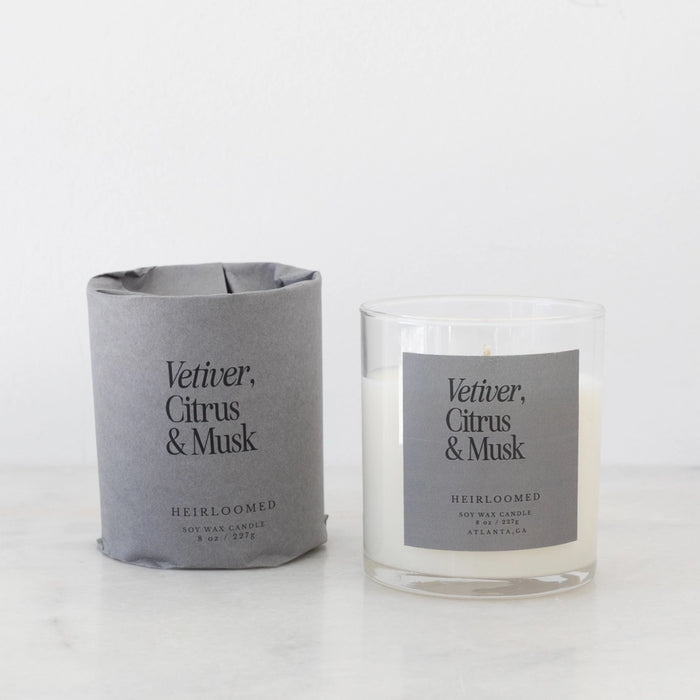 Heirloom Collection Candle - Vetiver, Citrus, Musk