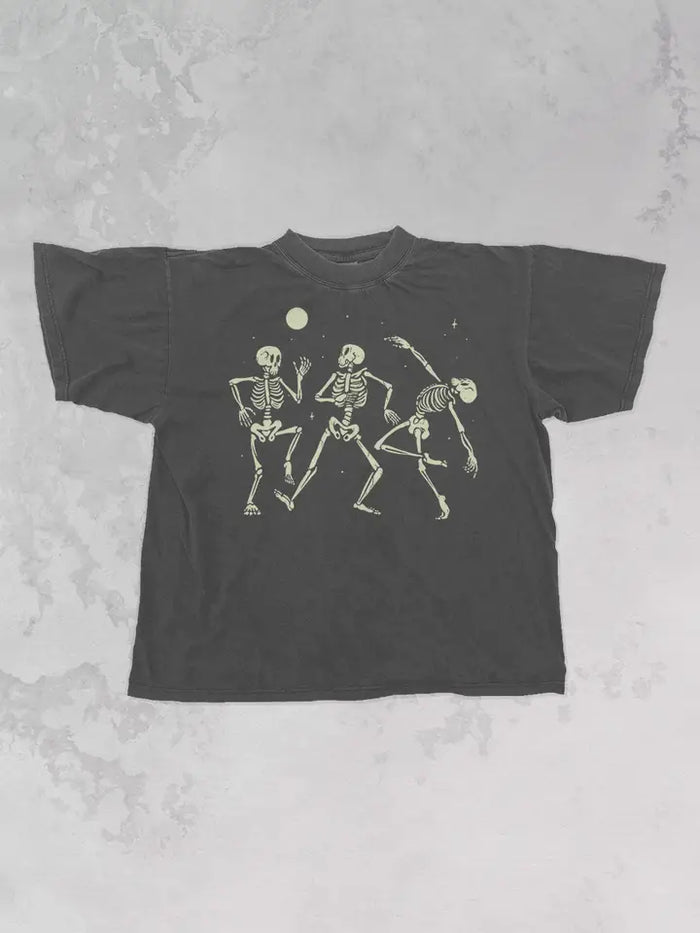 Dancing Skeleton Tee (pepper)