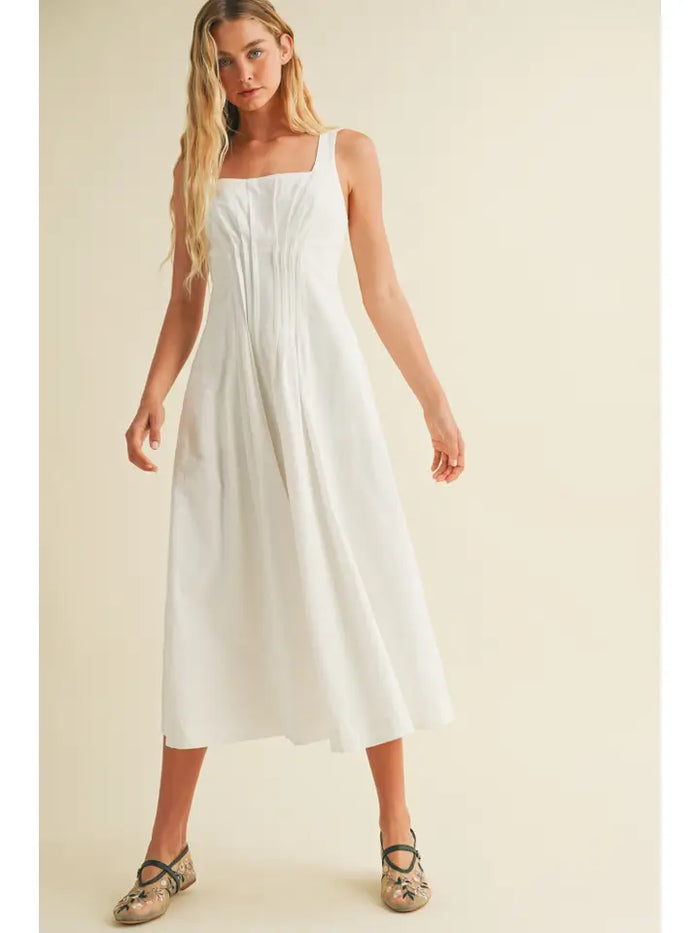 Pintucked Cottage Core Dress