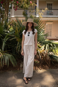Classic Linen Top (sand beige)