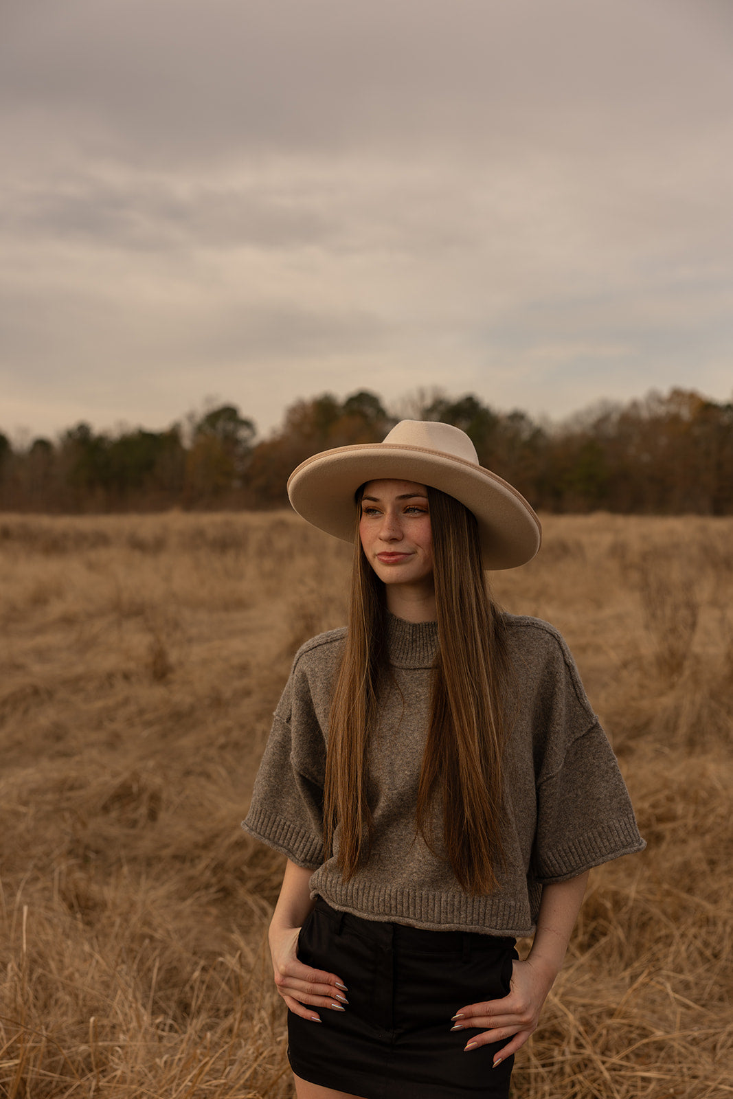 Eleanor Sweater Top (charcoal brown)