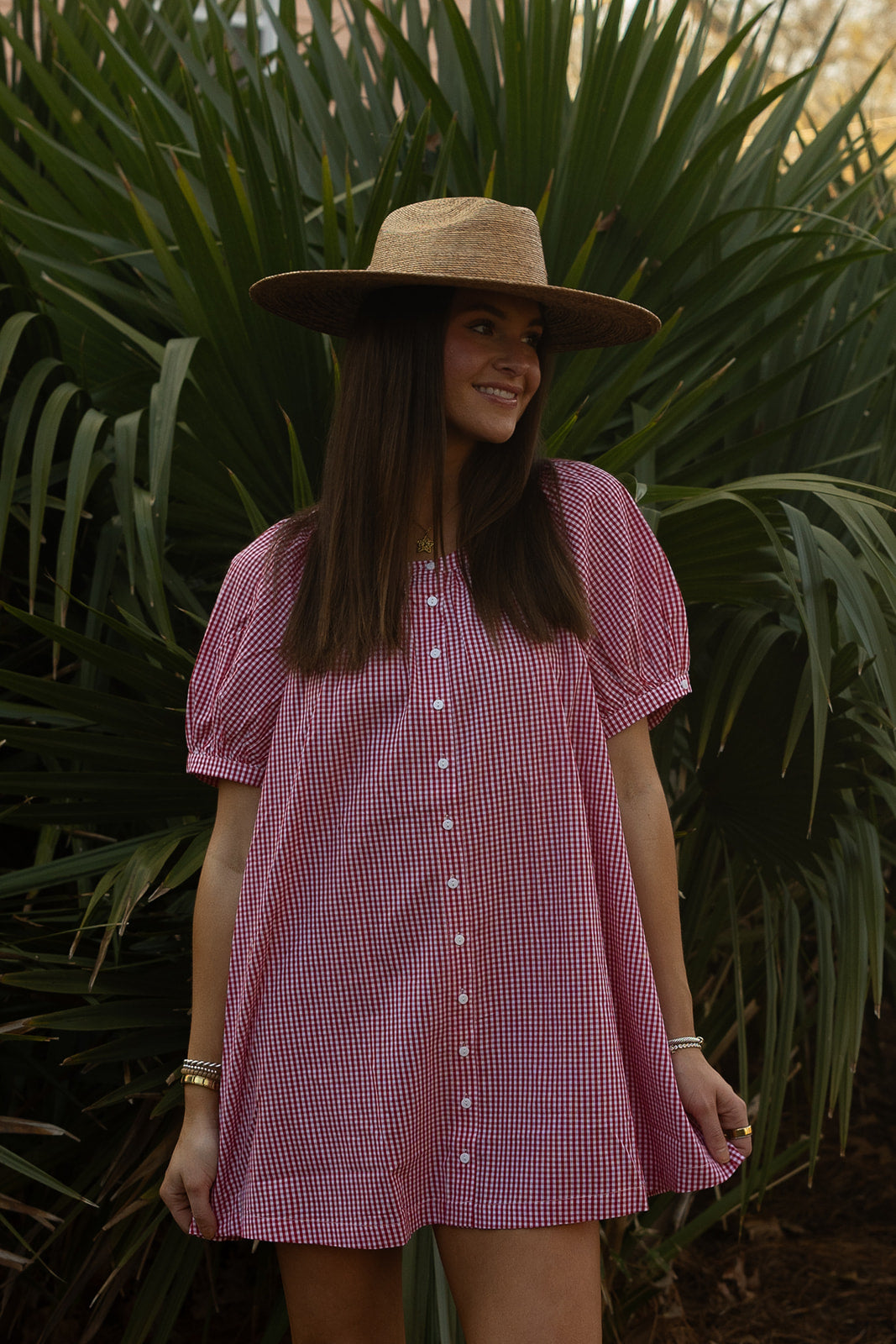 Red Gingham Mini Dress - GEORGE-MARY'S