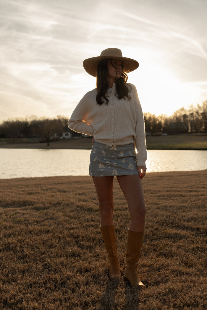 Sailboat Skort (dusty blue)