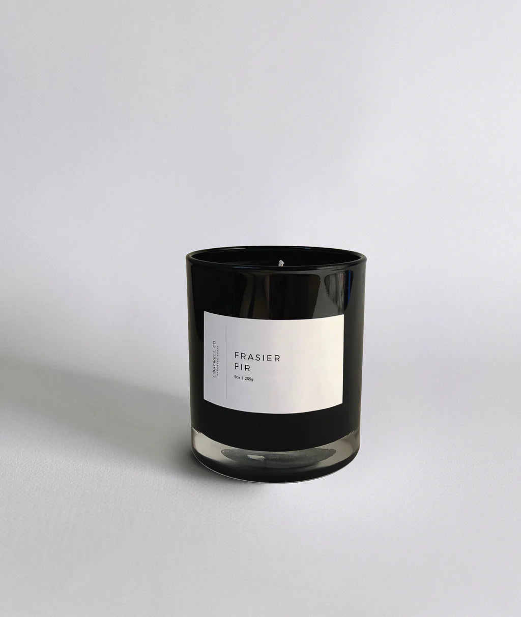 Lightwell Black Tumbler Candles (Frasier fir)