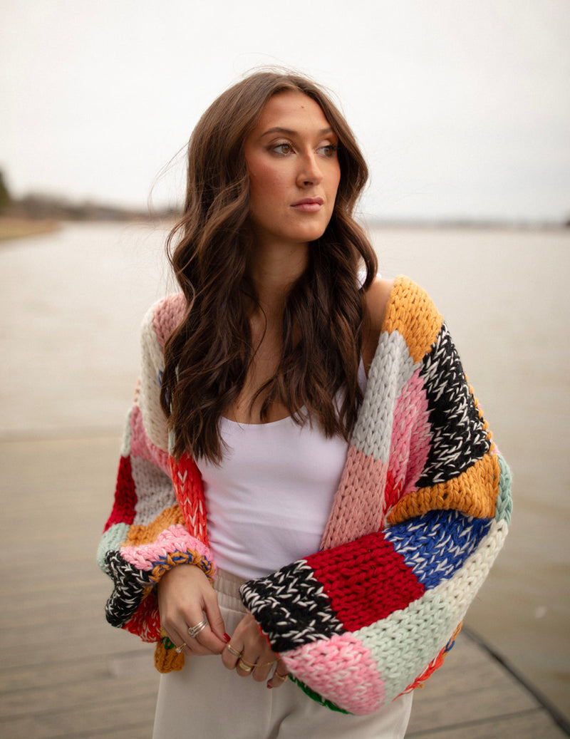 SALE Rainbow Block Cardigan