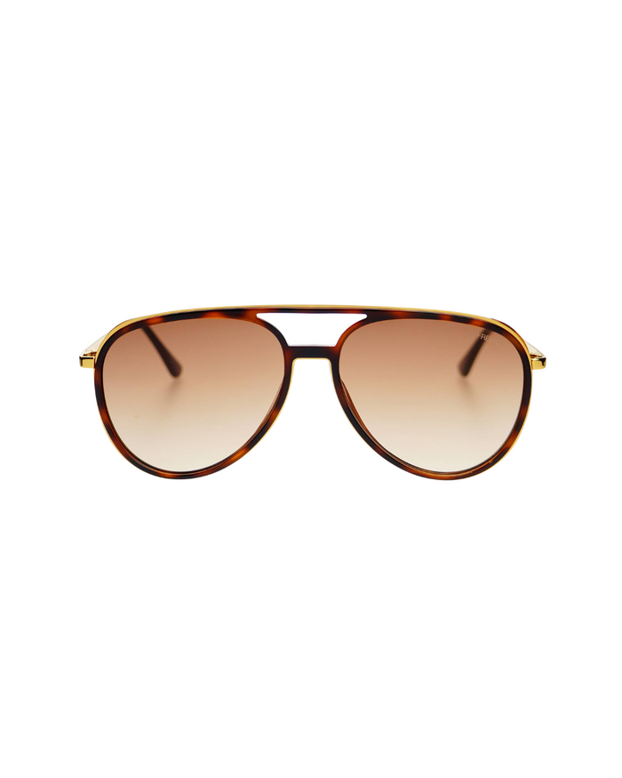 Fulton Unisex Aviator Sunglasses Tortoise